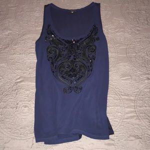 Small navy blue Express sleeveless blouse